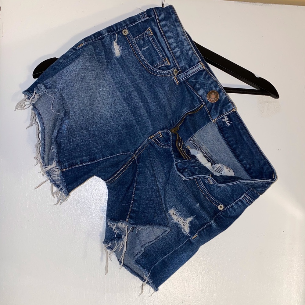 American eagle super stretch jean shorts